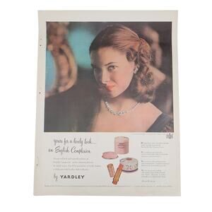 Yardley English Complexion Magazine Advertisement Color 1948 Cosmetics Vintage